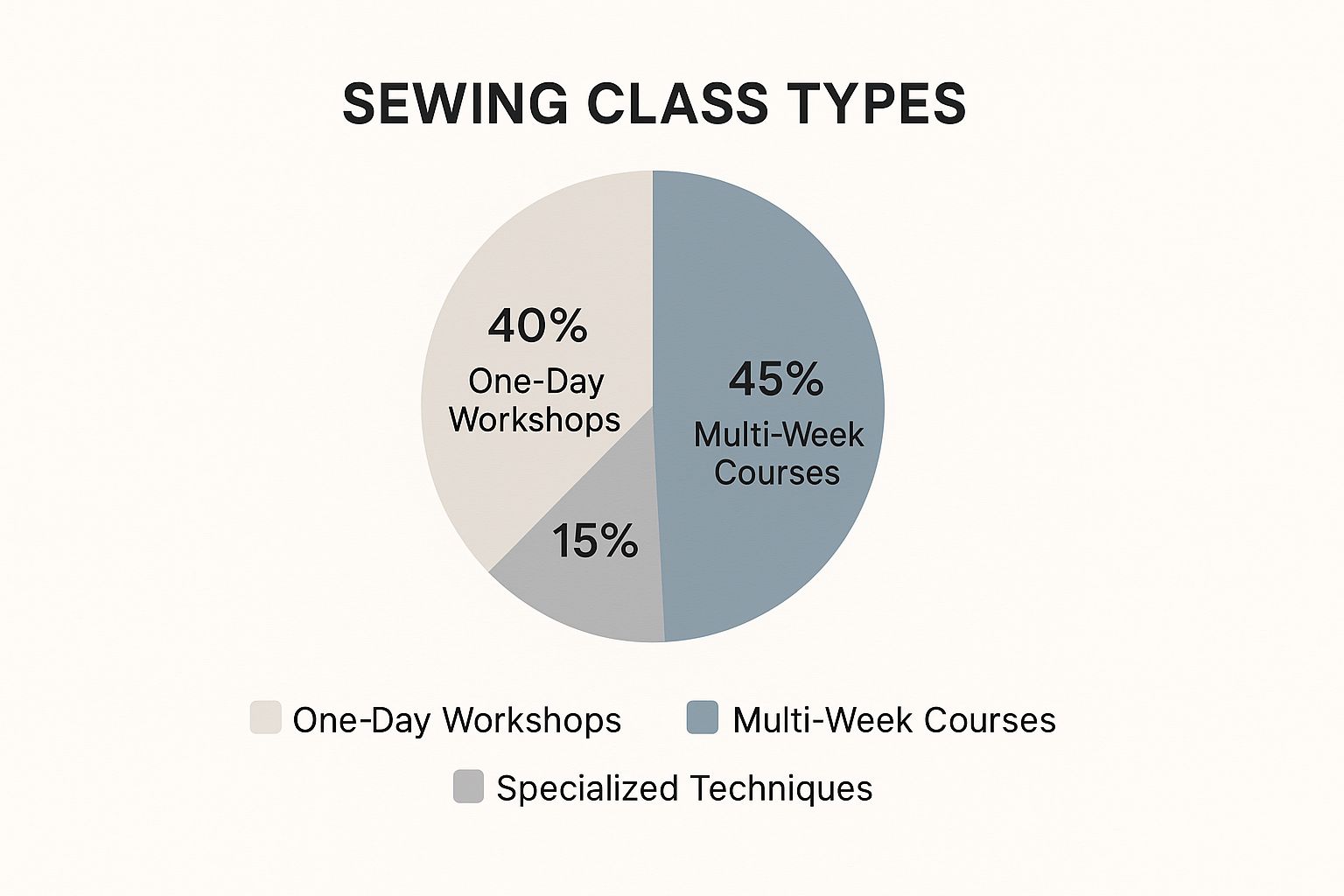 Infographic about sewing classes near me