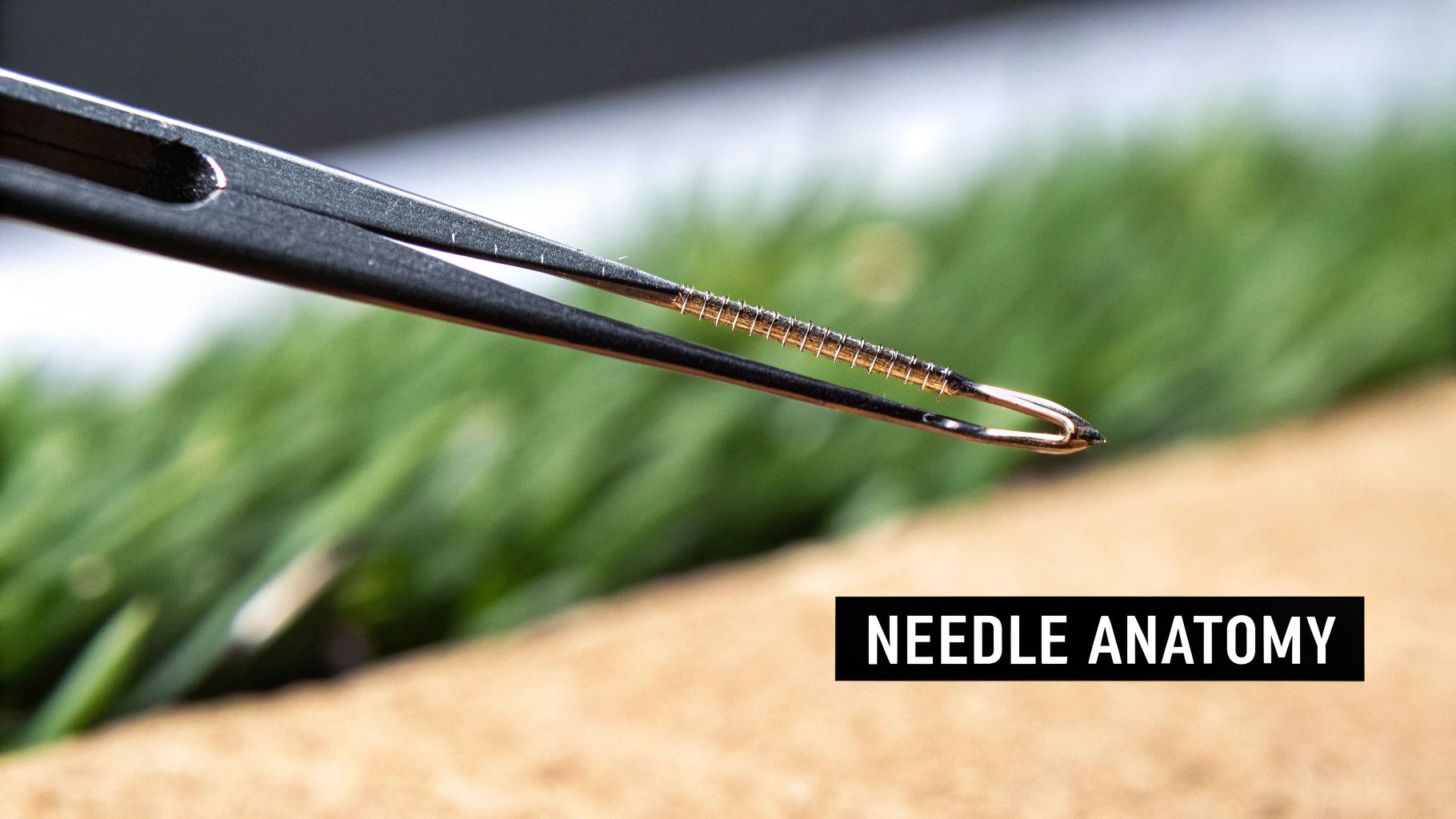 Anatomy of a sewing machine needle