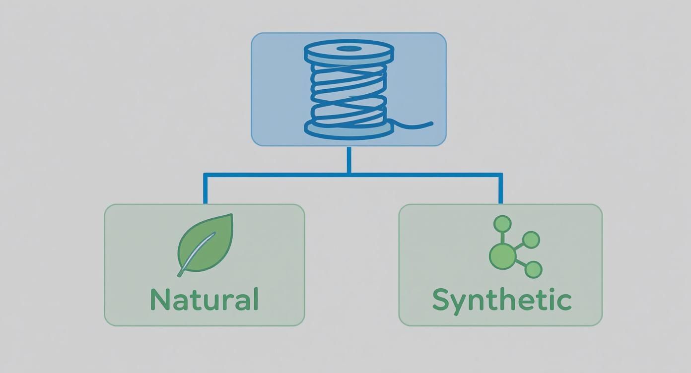 Infographic about thread for sewing
