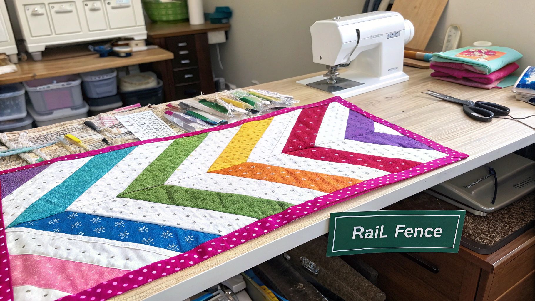 Rail Fence Quilt Pattern