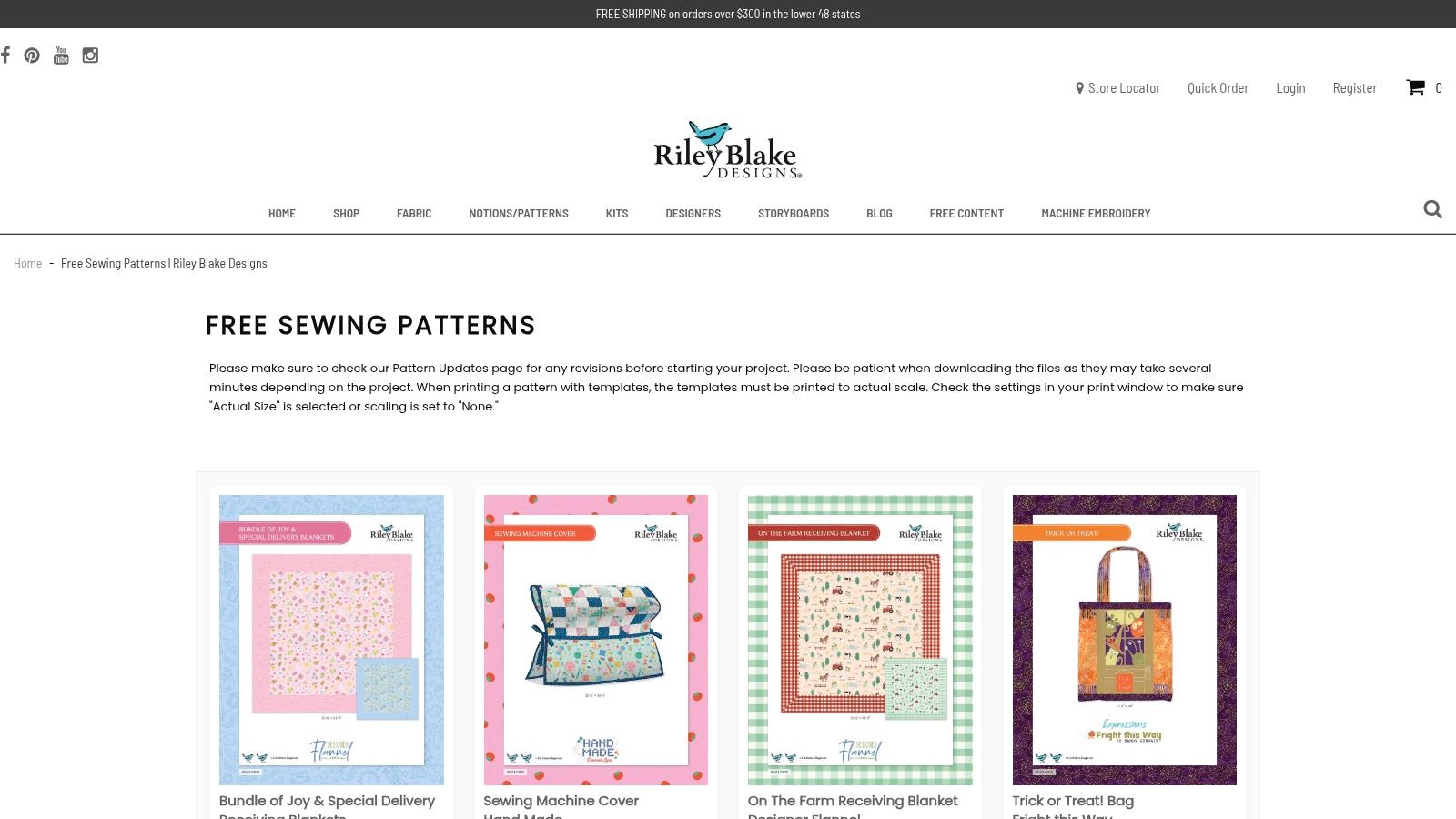 Riley Blake Designs – Free Patterns