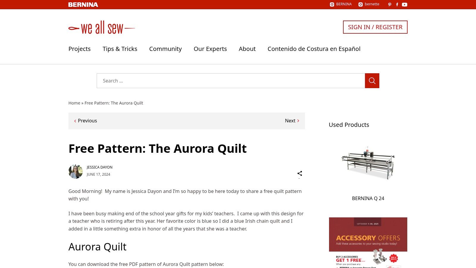 WeAllSew (BERNINA’s community blog)