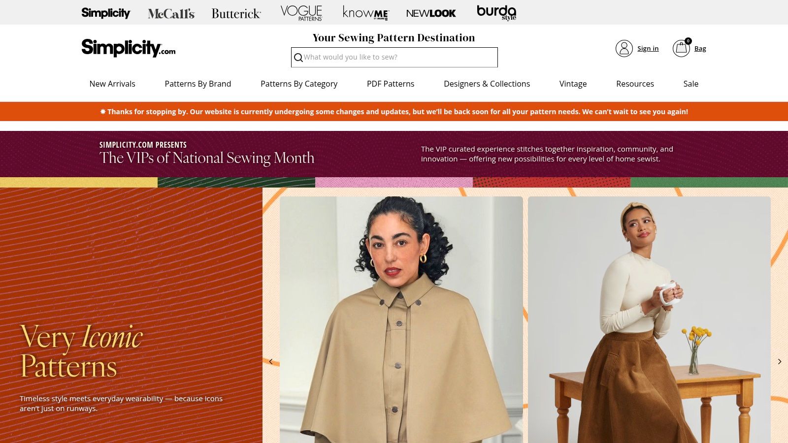 Simplicity.com (McCall’s/Butterick/Vogue under one shop)