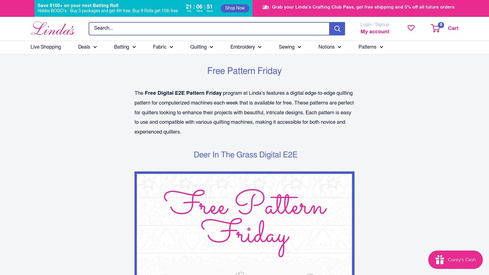 Free Pattern Friday by Linda's Electric Quilters
