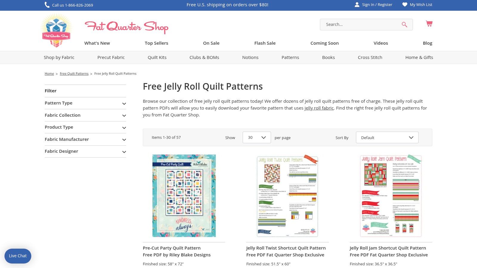 A collage of colorful strip quilts from Fat Quarter Shop