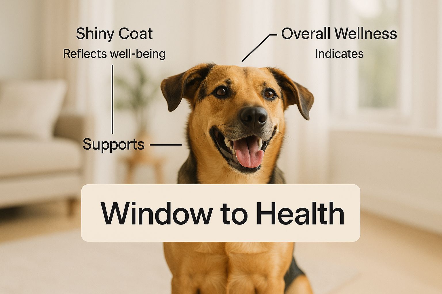 Infographic about best skin and coat supplement for dogs