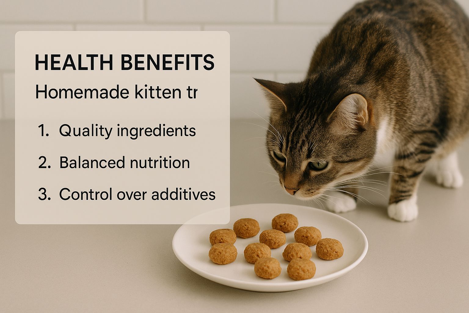 Infographic about healthy treats for cats