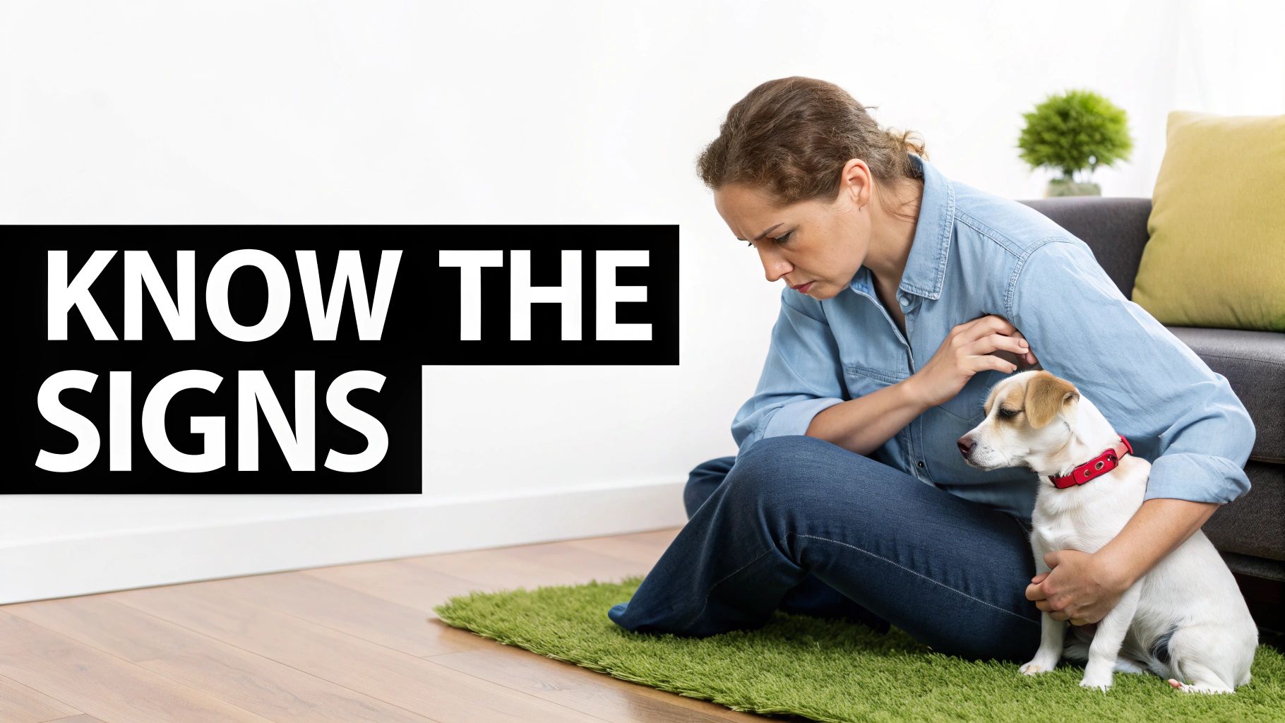 A golden retriever dog looking sad with its head on the floor.