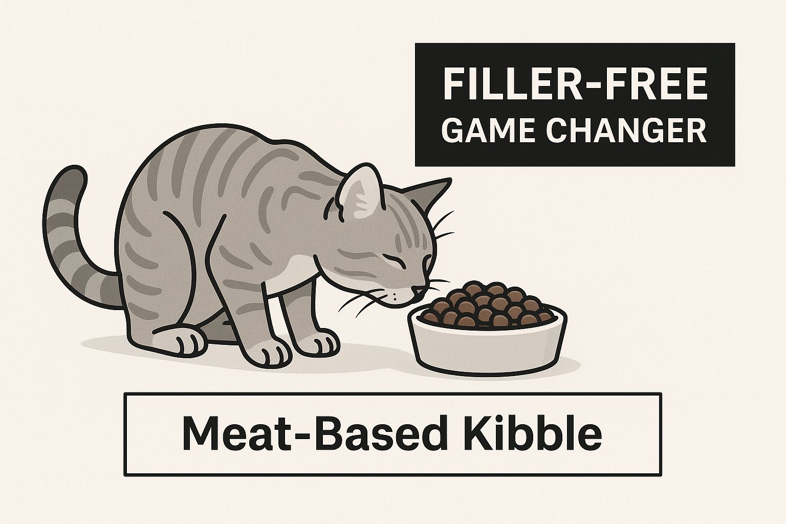 Infographic about cat food without fillers