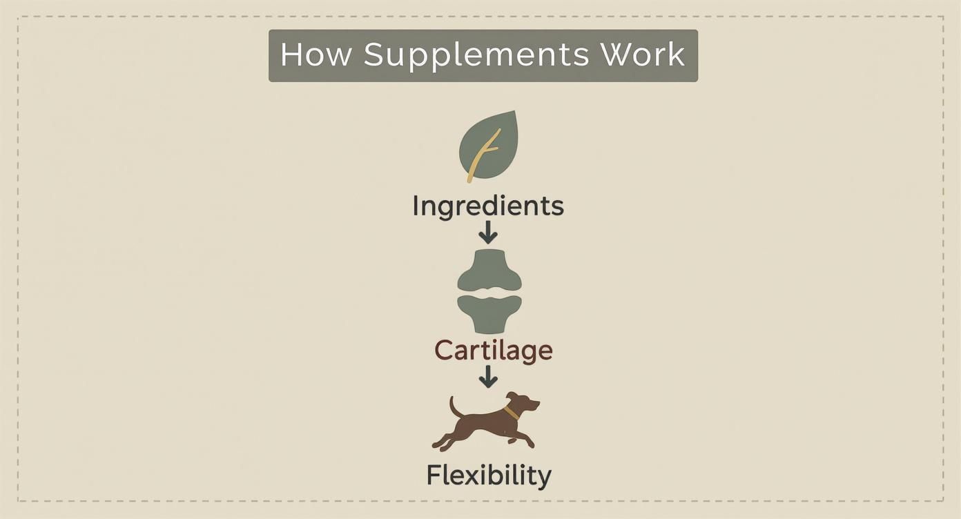 Infographic about natural joint supplement for dogs