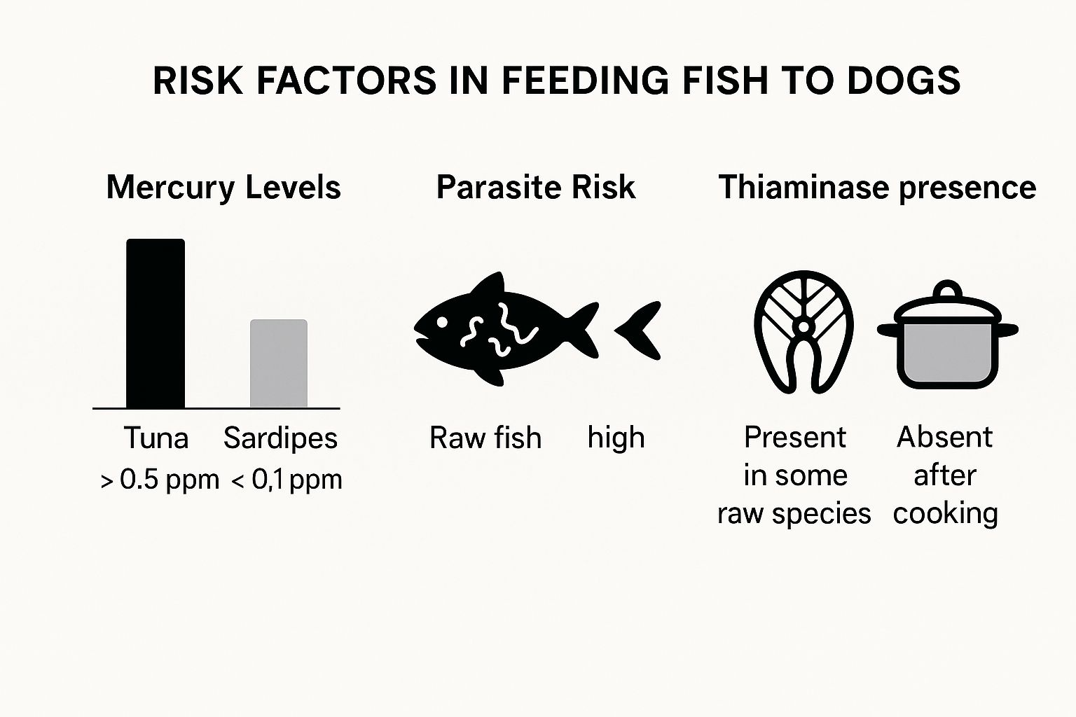 Infographic about can dogs eat fish