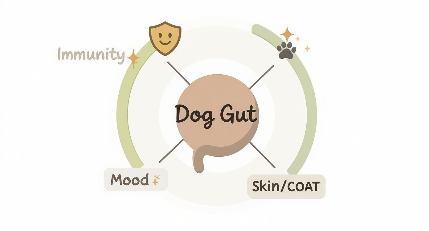 Infographic about dog digestive supplement