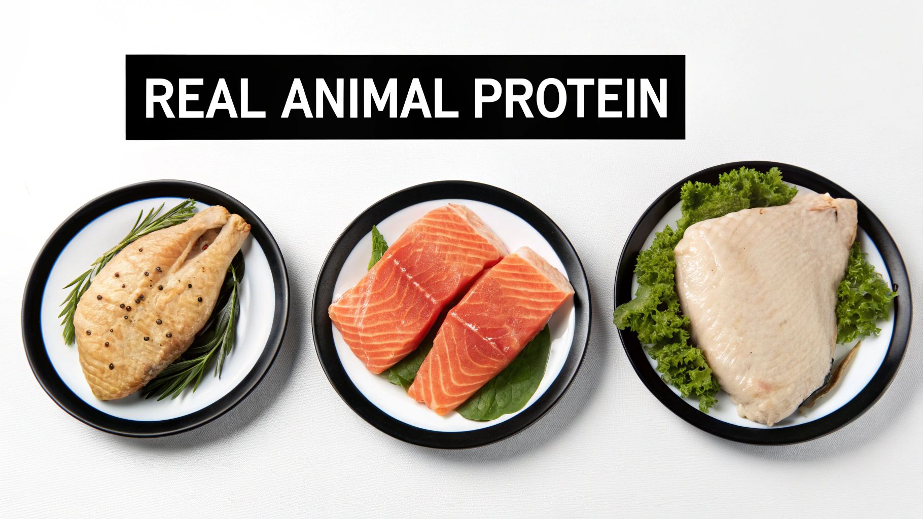 A close-up shot of a healthy dog enthusiastically eating from a bowl of high-quality kibble.