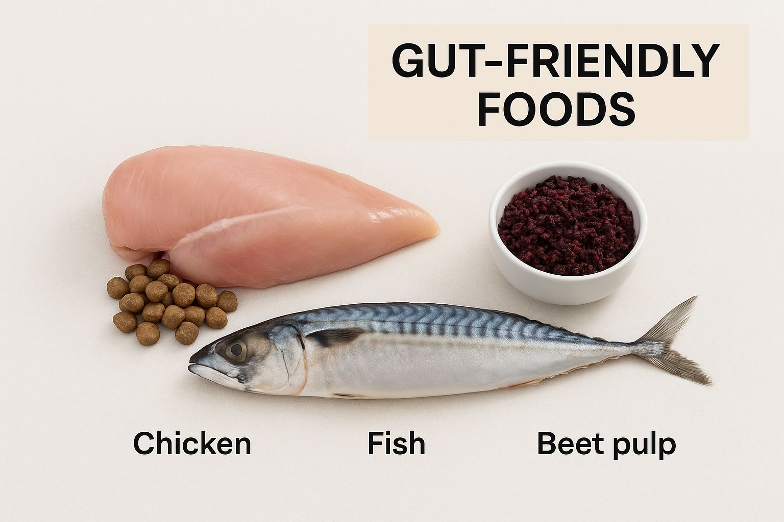 Infographic about best dog food for digestive health