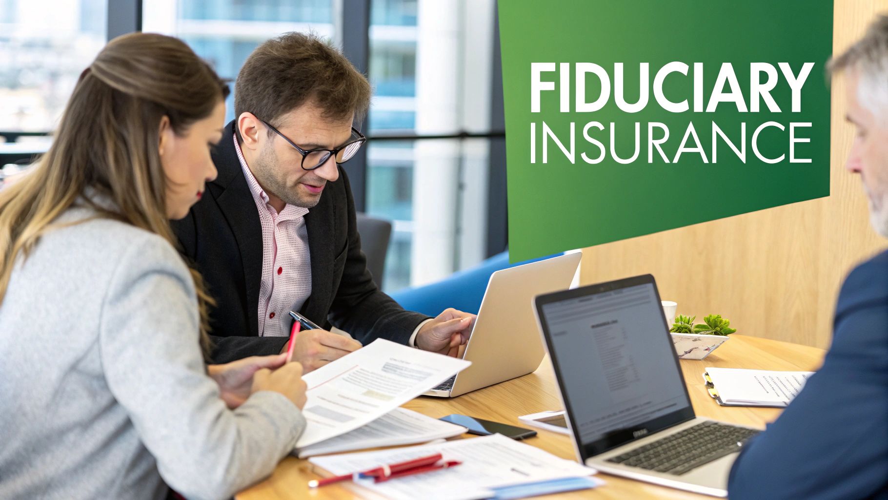 A professional reviewing important financial documents, symbolizing fiduciary responsibility