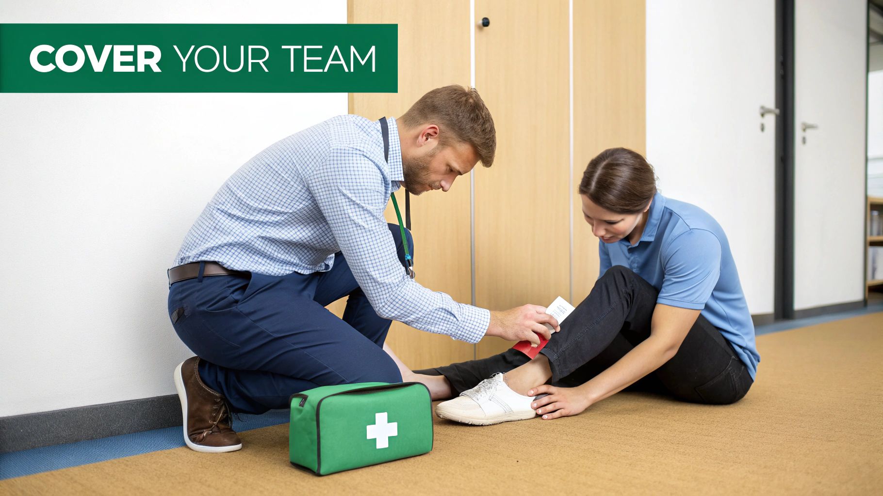 A construction worker in a hard hat reviewing safety plans on a tablet at a job site
