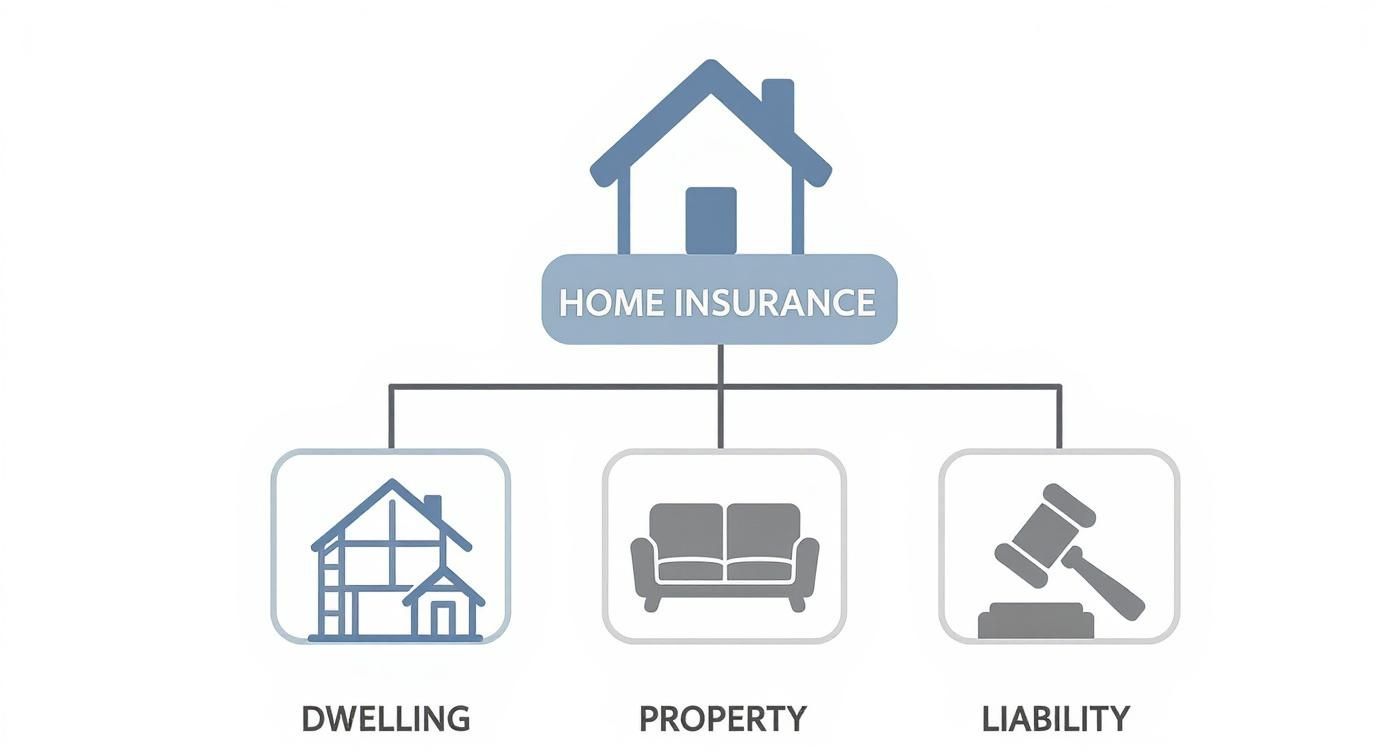 Infographic about home insurance coverage types