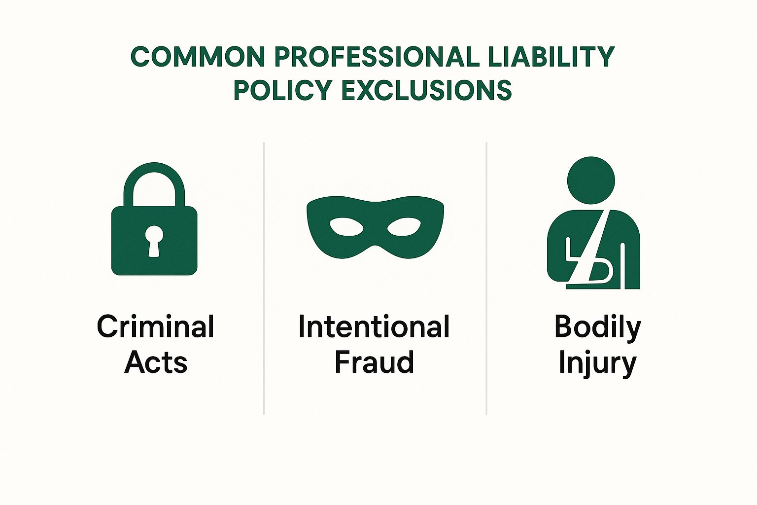 Infographic about professional liability insurance coverage