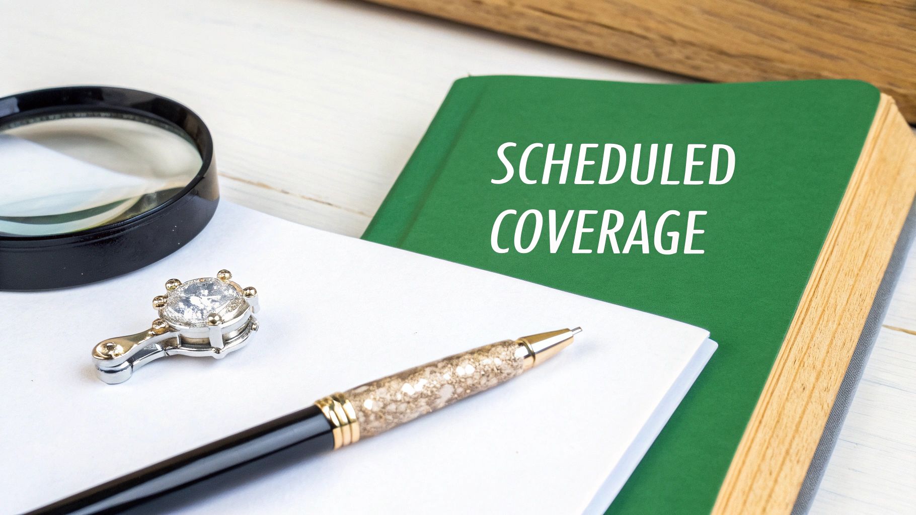 A close-up of a sparkling engagement ring held between two fingers, symbolizing a valuable item needing special insurance coverage.