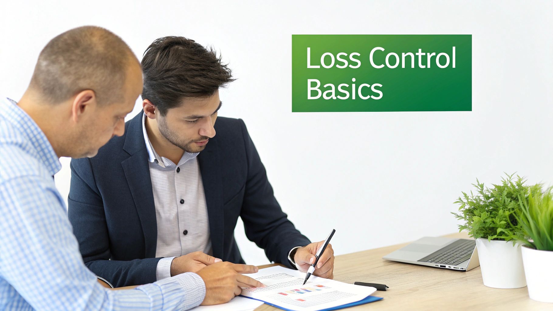 A safety expert in a hard hat inspecting an industrial facility to identify risks.