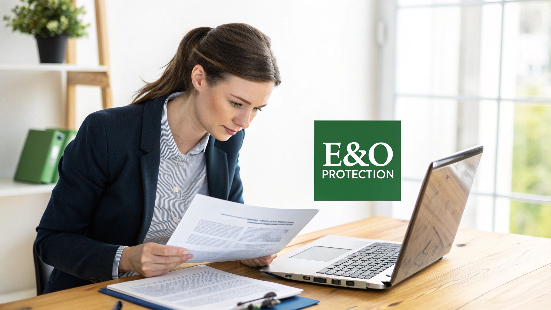 A consultant confidently presenting ideas in a modern office meeting, representing professional services.