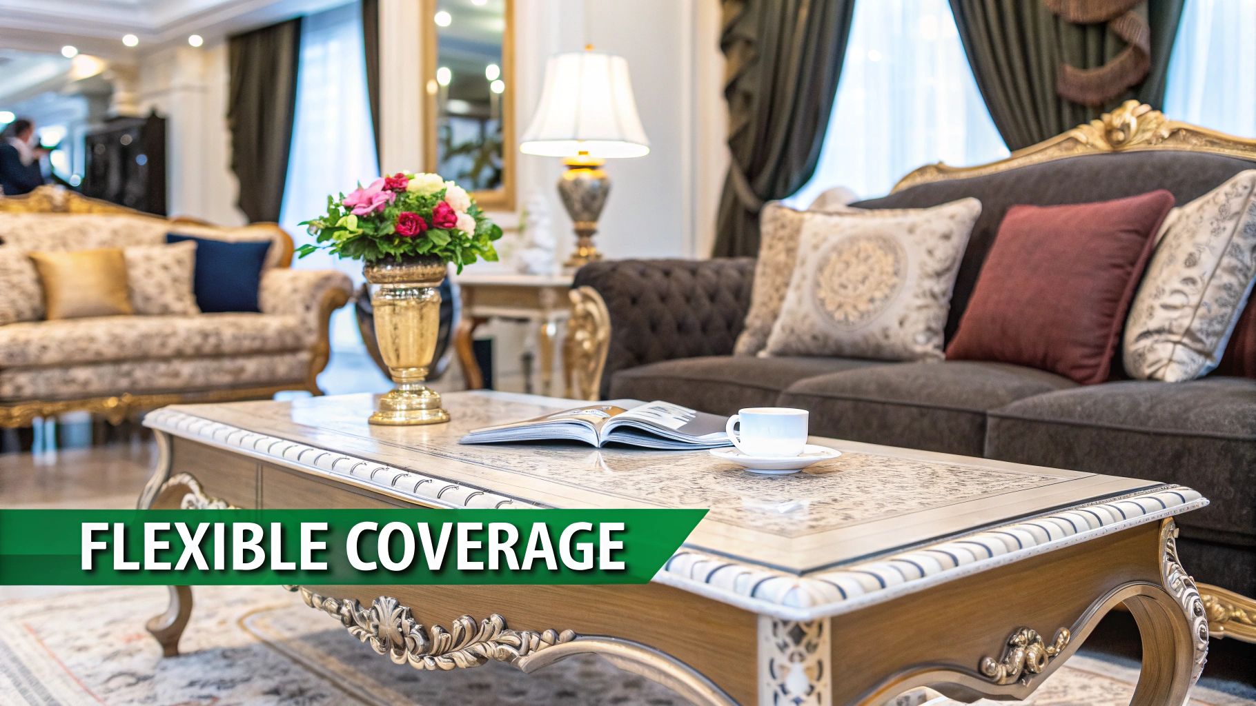 A stately home with a large, well-manicured lawn and a classic architectural design.