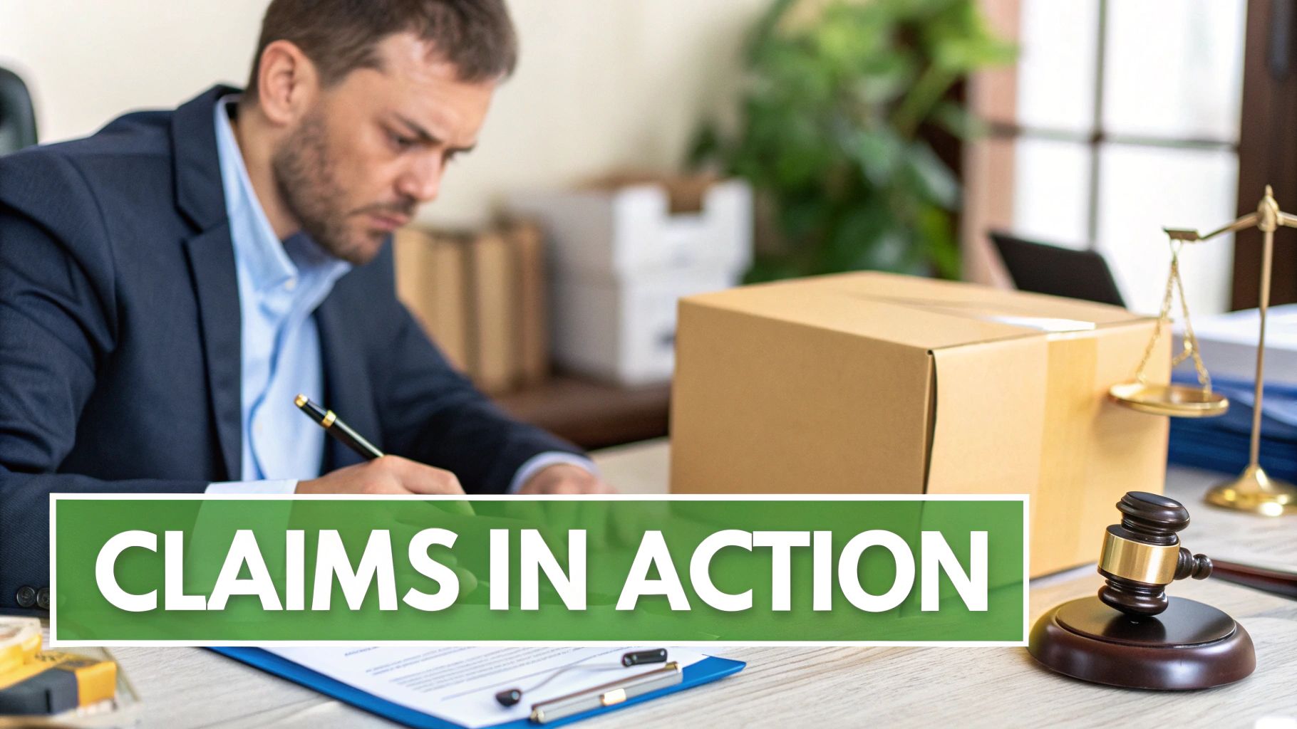A team of business professionals gathered around a table, reviewing documents with concern