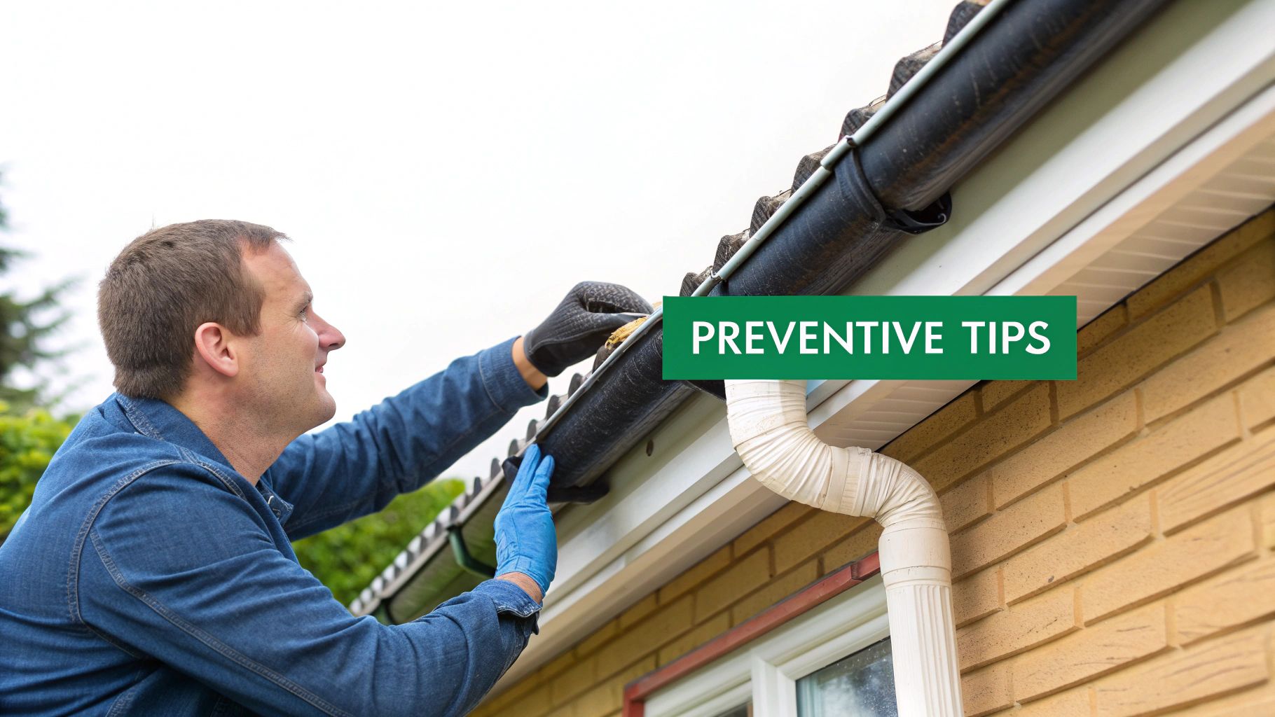 A well-maintained home foundation with proper drainage and landscaping.