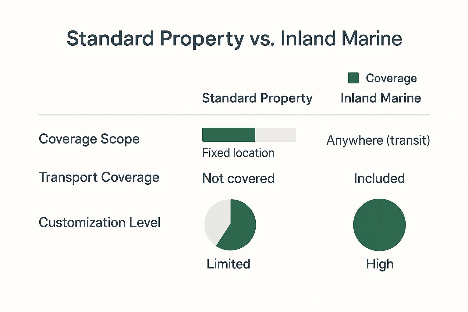 Infographic about what is inland marine coverage