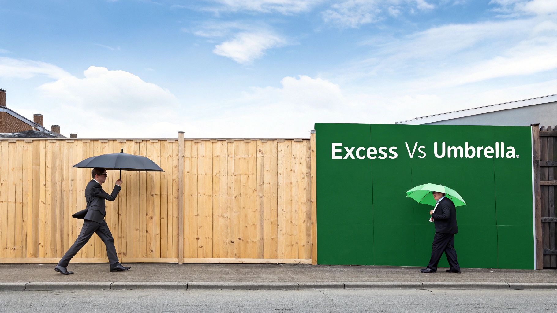 Two individuals discussing an insurance policy at a desk