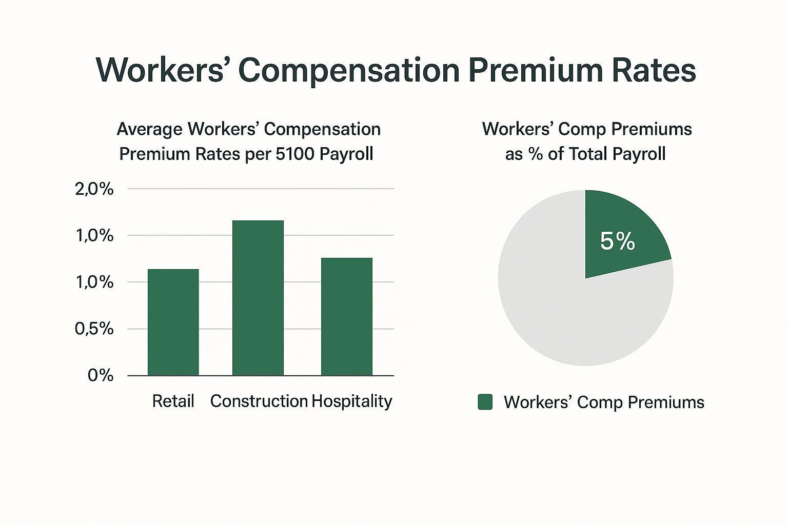 Infographic about workers compensation for small business