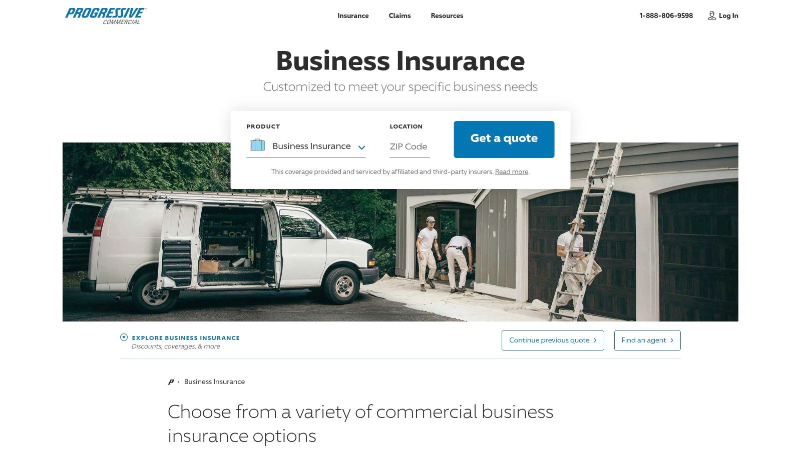 Progressive Commercial — Business Insurance Marketplace + Carrier