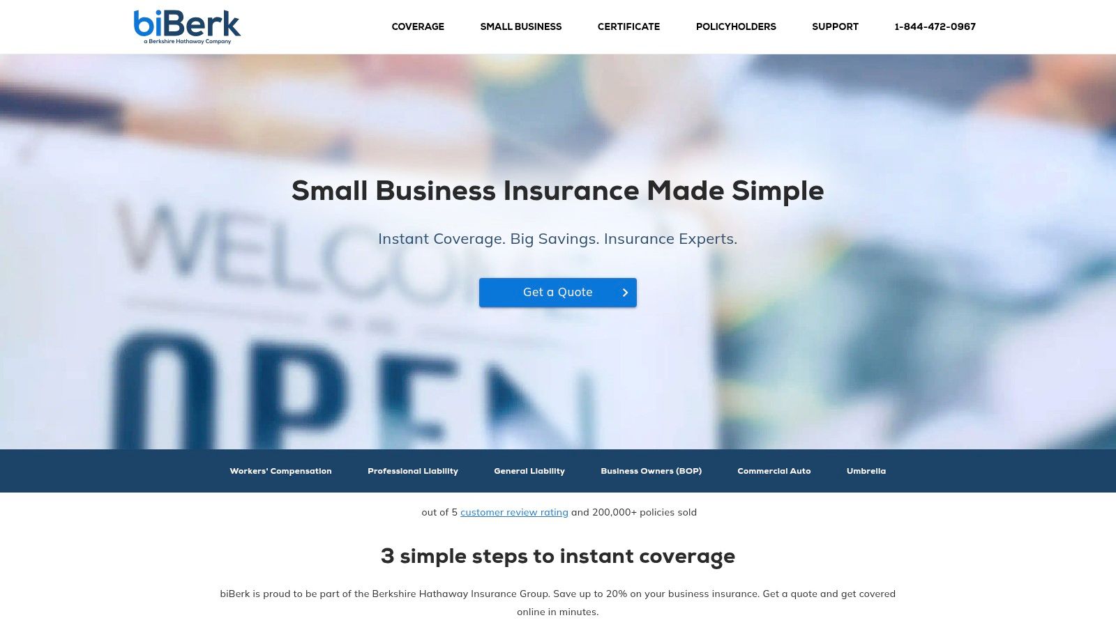 biBERK (a Berkshire Hathaway company) — Direct-to-Business Carrier