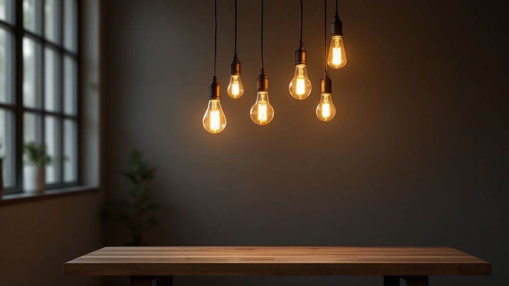 1. The Warm Welcome: Layered Edison Bulb Lighting