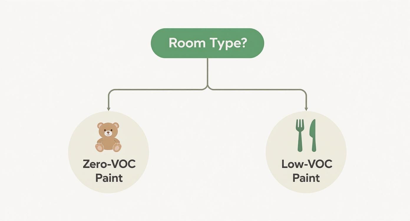 Infographic about going green with paint: sustainable painting solutions for salinas, carmel & pacific grove homes