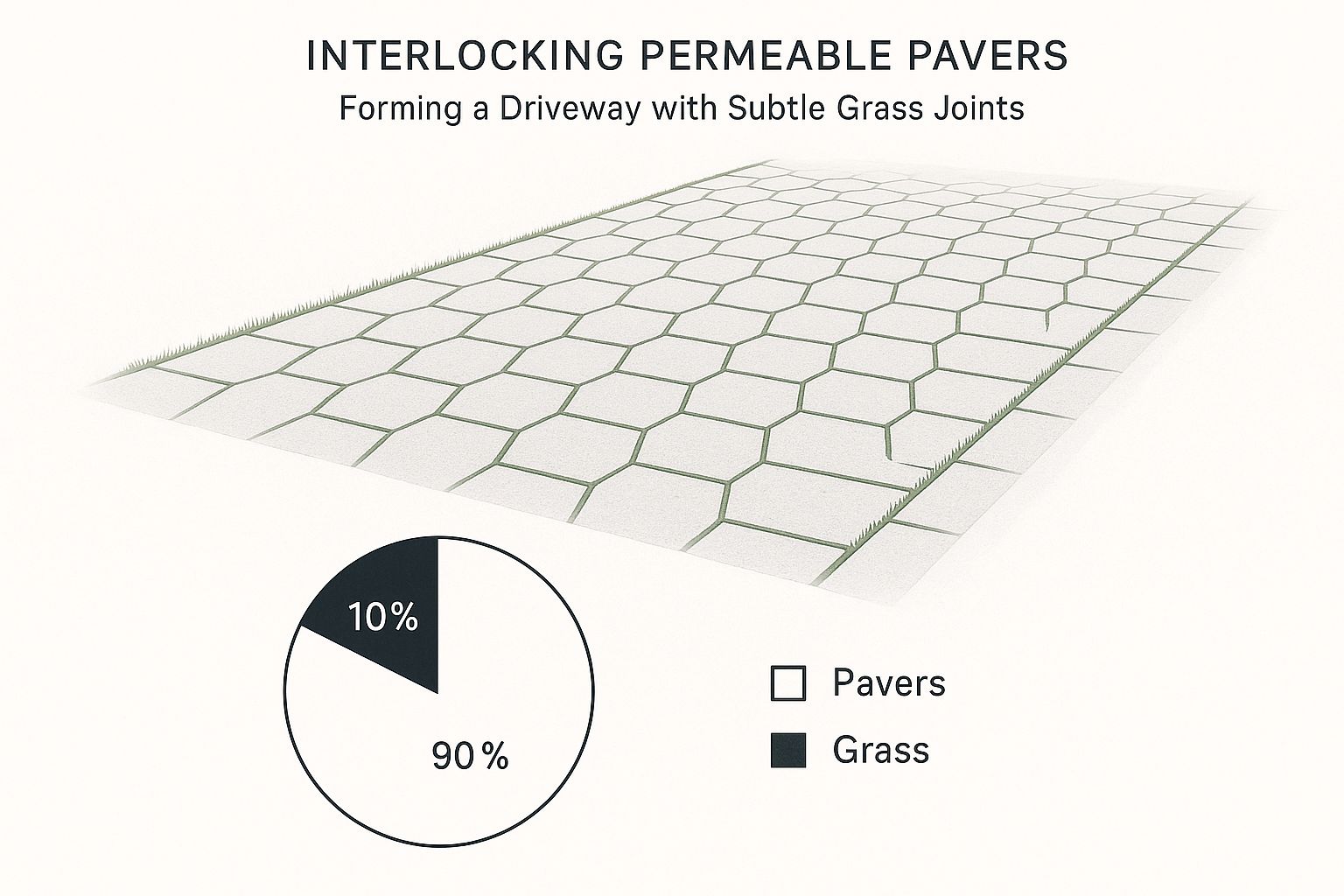 Infographic about permeable driveway options