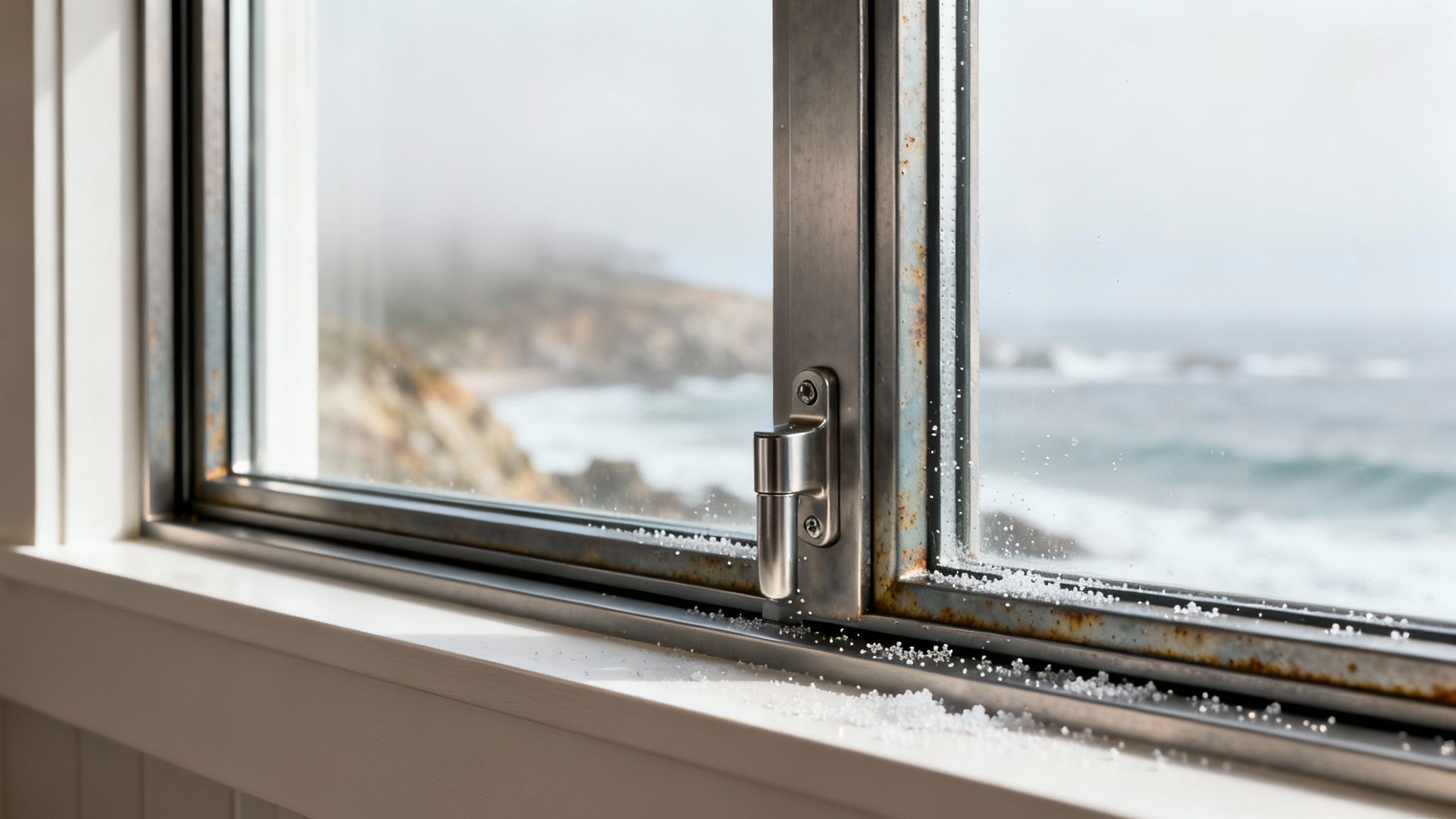 Weathered Steel and Aluminum Frames