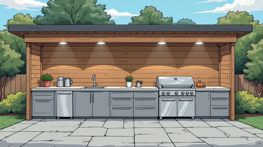 Modern Minimalist Outdoor Kitchen