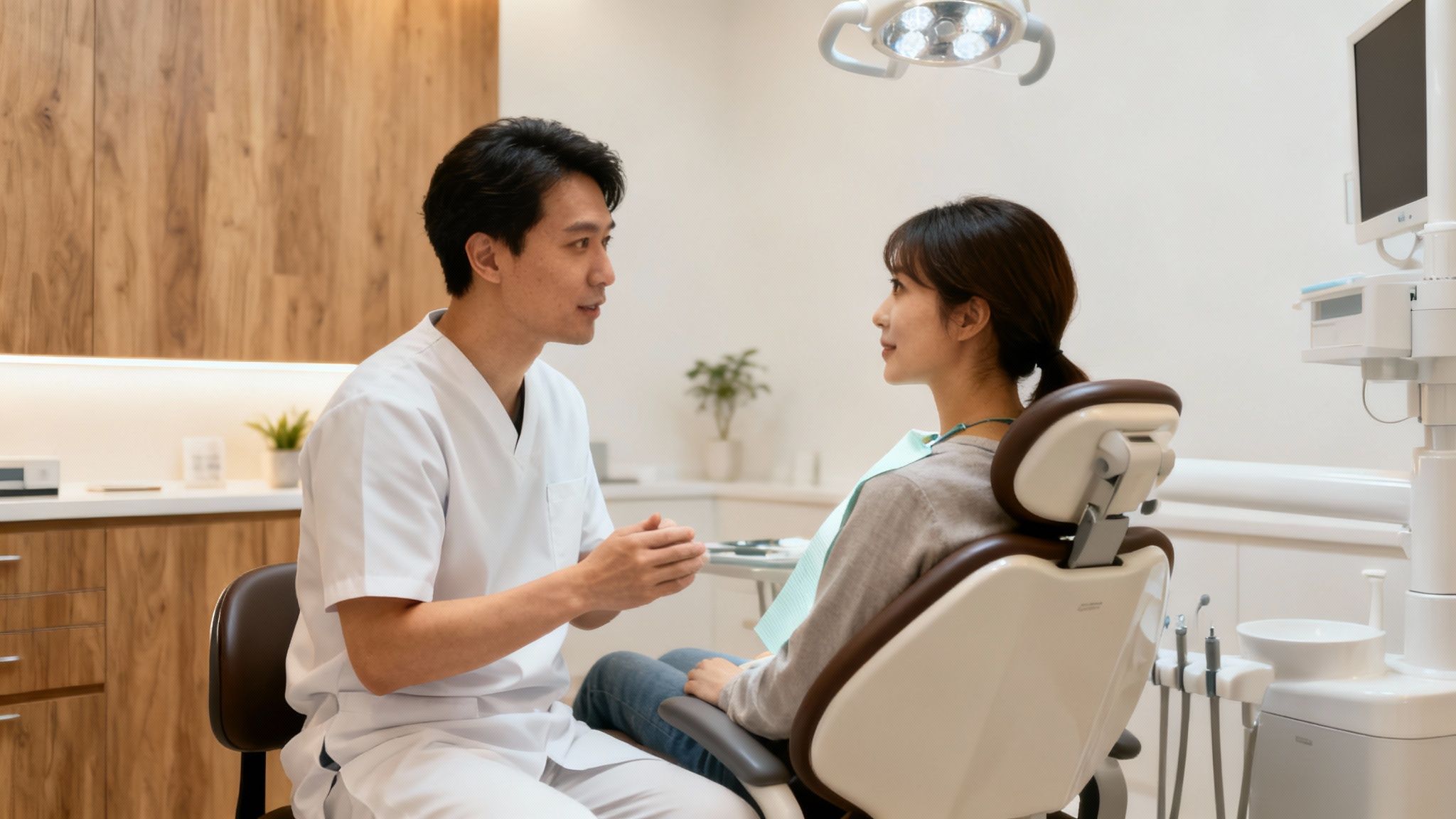 A welcoming dental office reception area, conveying comfort and personalized care.