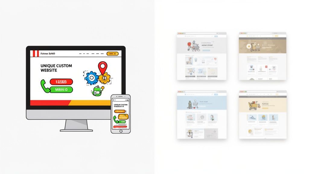 Illustrations depicting custom <a href=