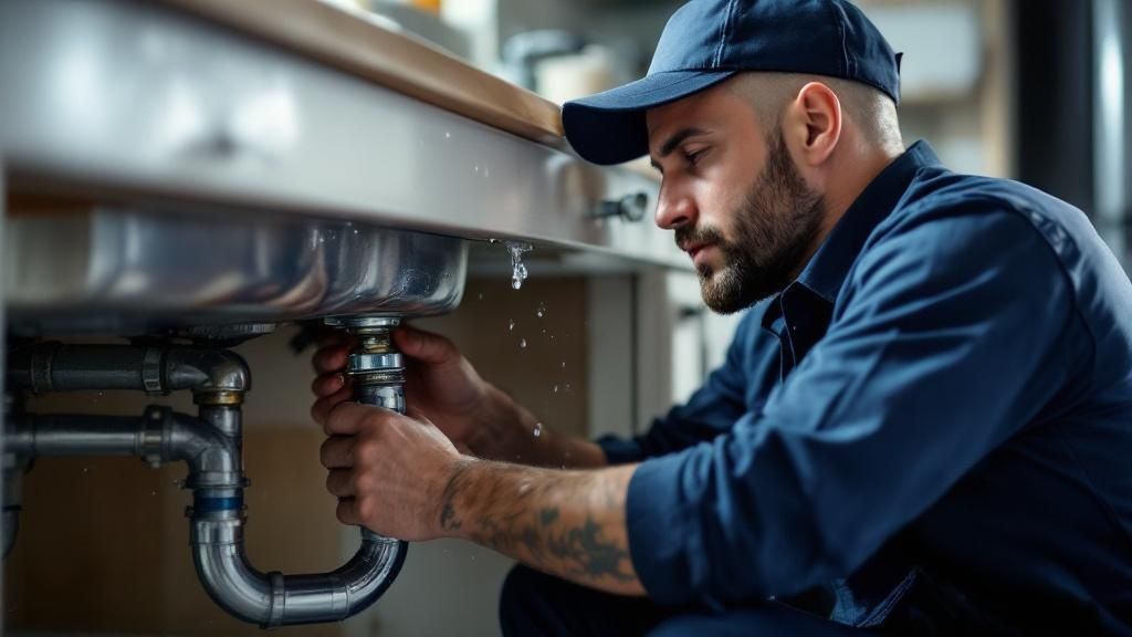 A clean, modern water heater installed in a well-lit utility room.
