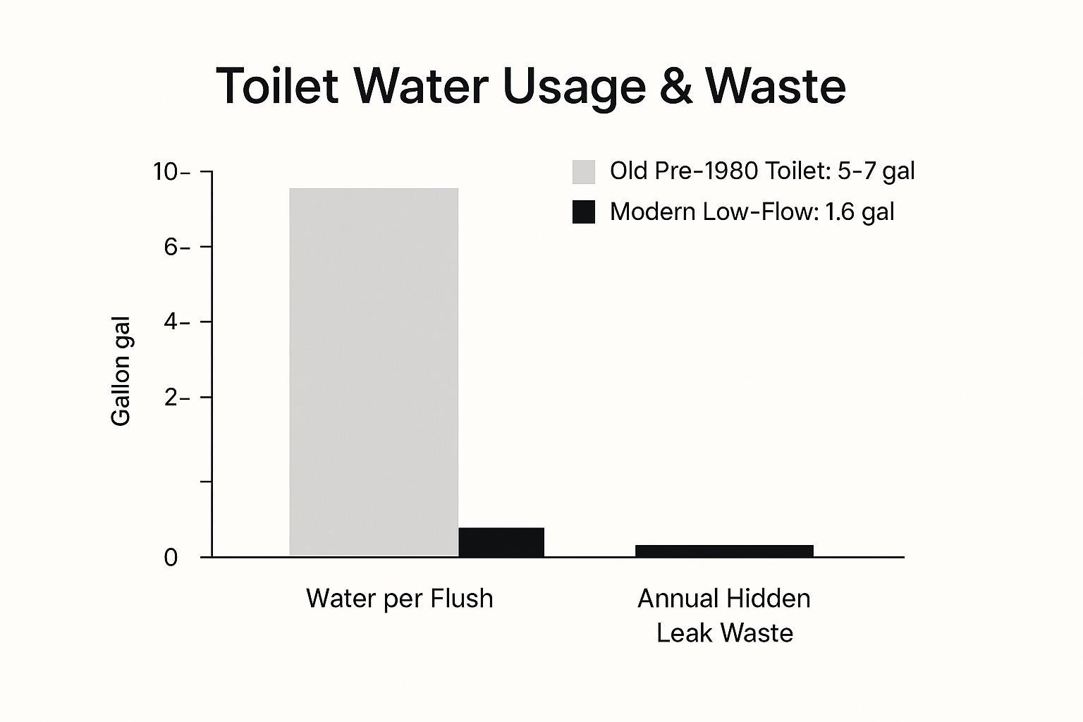 Infographic about is your home wasting water? sustainable plumbing fixes for homes 40+ years old