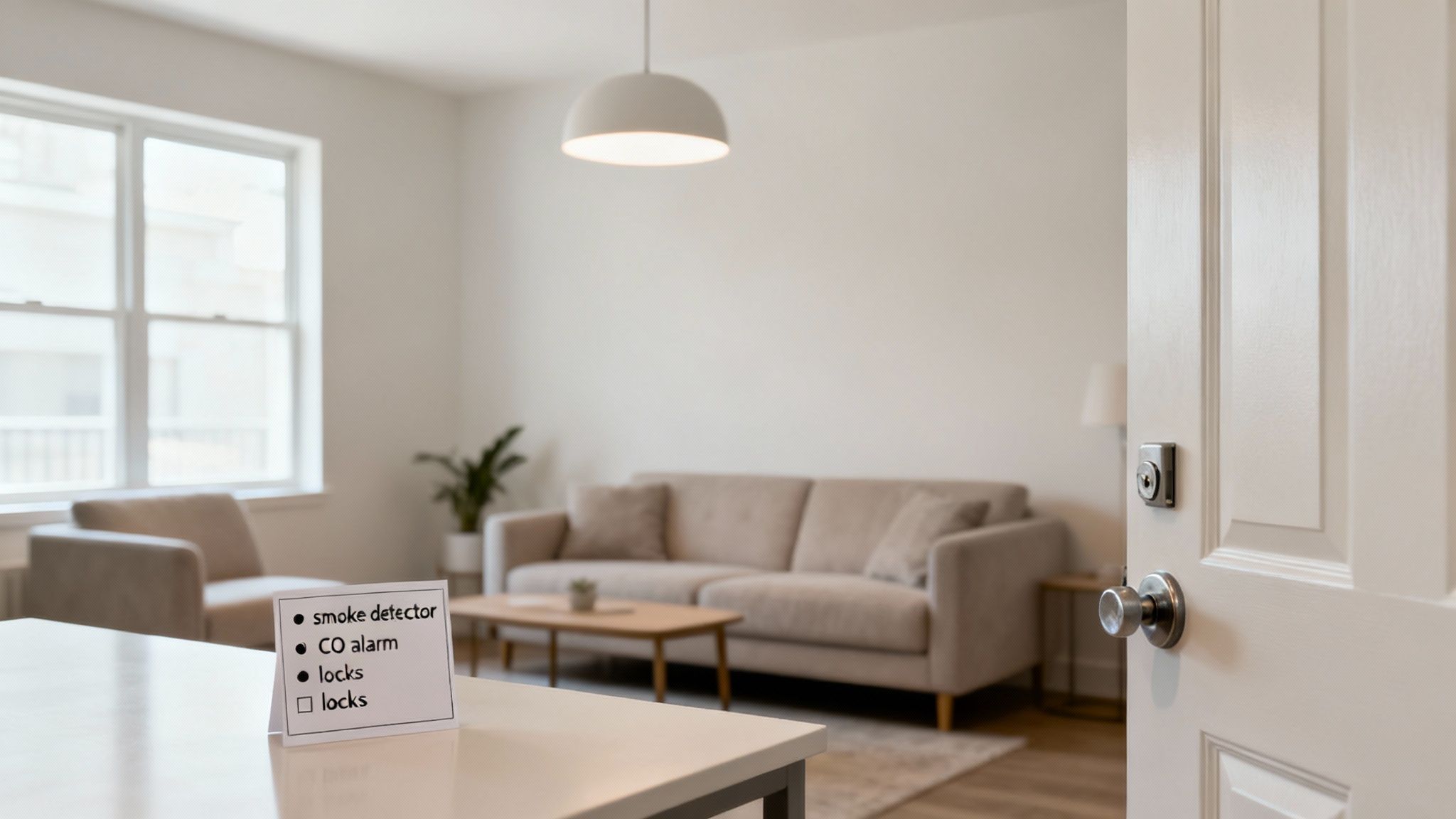 A clean, modern kitchen in a Monterey home ready for tenants.