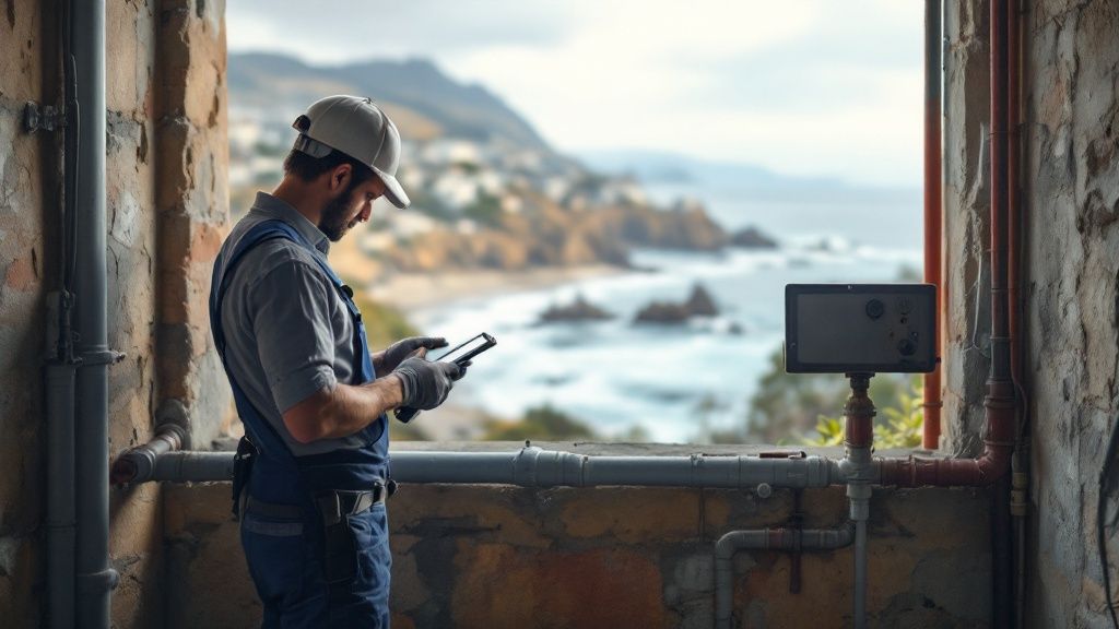 A beautiful home in the Monterey area, showcasing the type of properties local plumbers need to be familiar with.