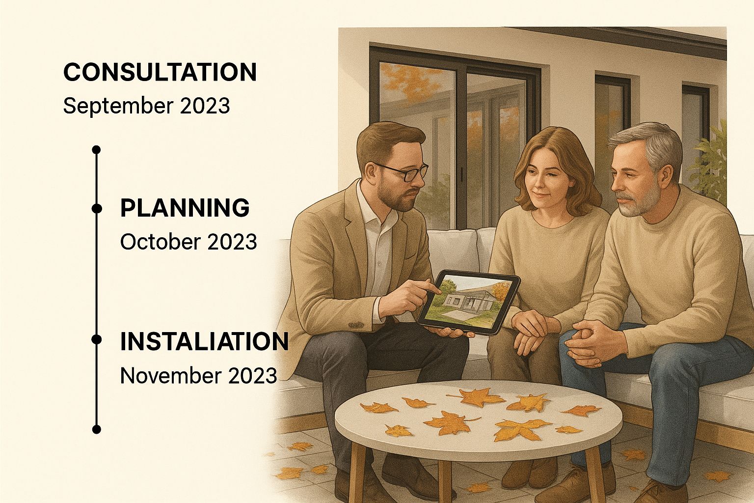 Infographic about 2. thinking about a 2026 outdoor upgrade? start designing this fall in center valley