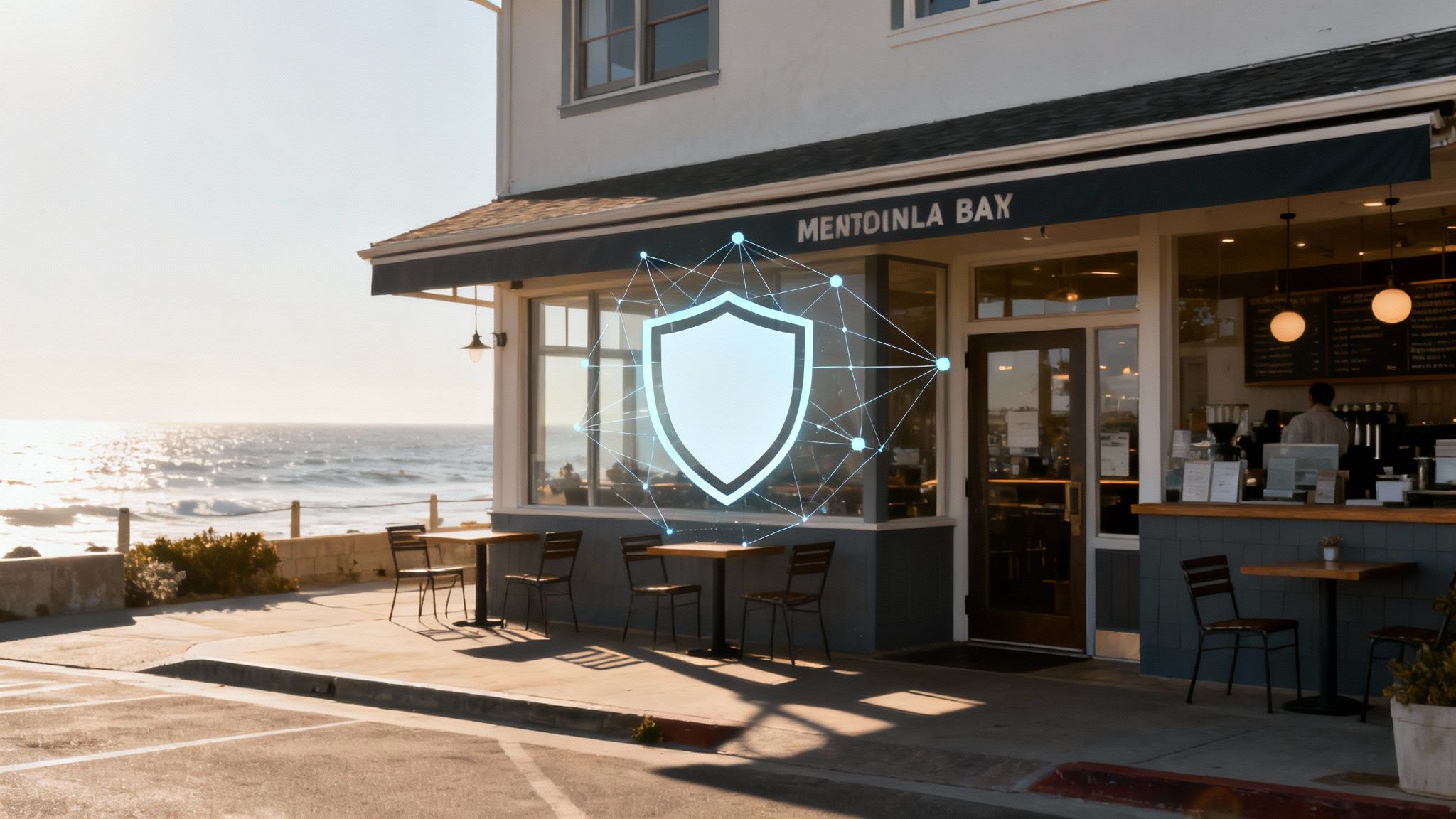 Two IT professionals collaborating in a modern office, looking at a large screen with network data.