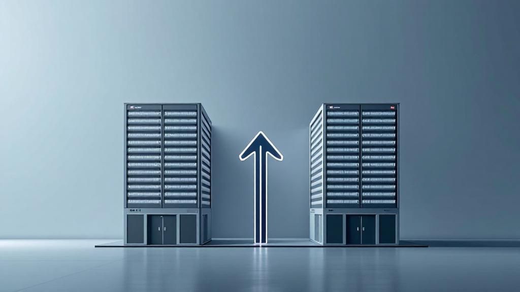 Diagram showing a primary site failing over to a hot site disaster recovery location.