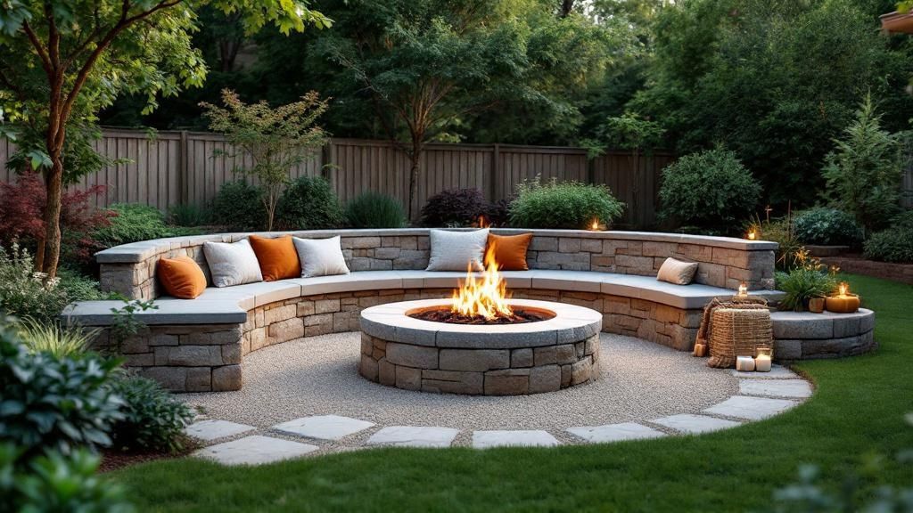Built-in Stone or Brick Fire Pit