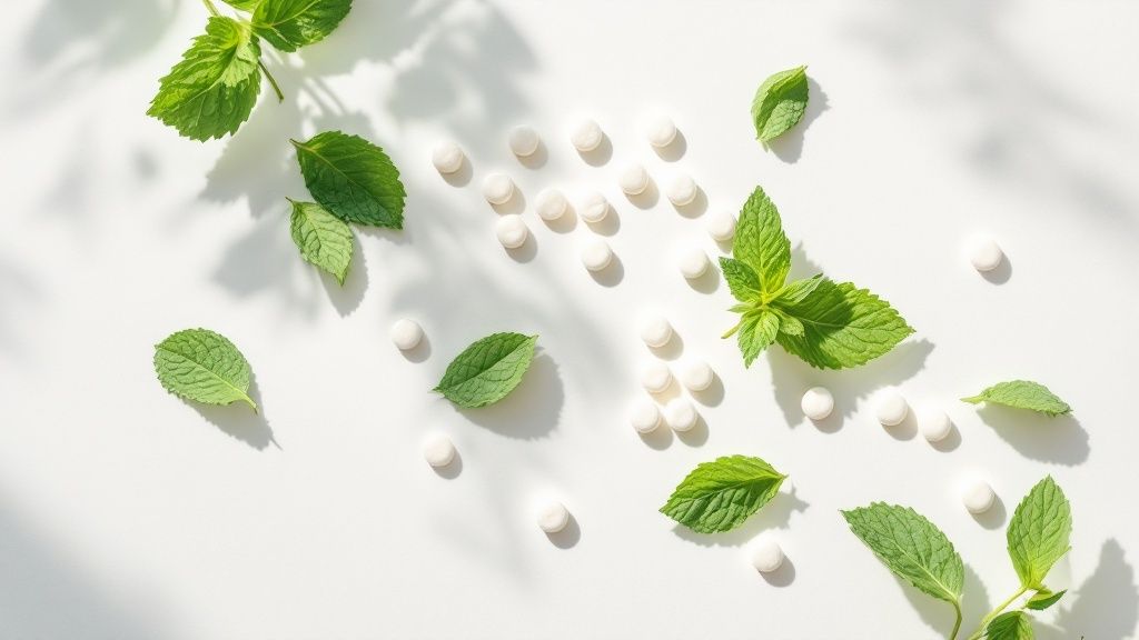 Xylitol-rich products like gum and mints