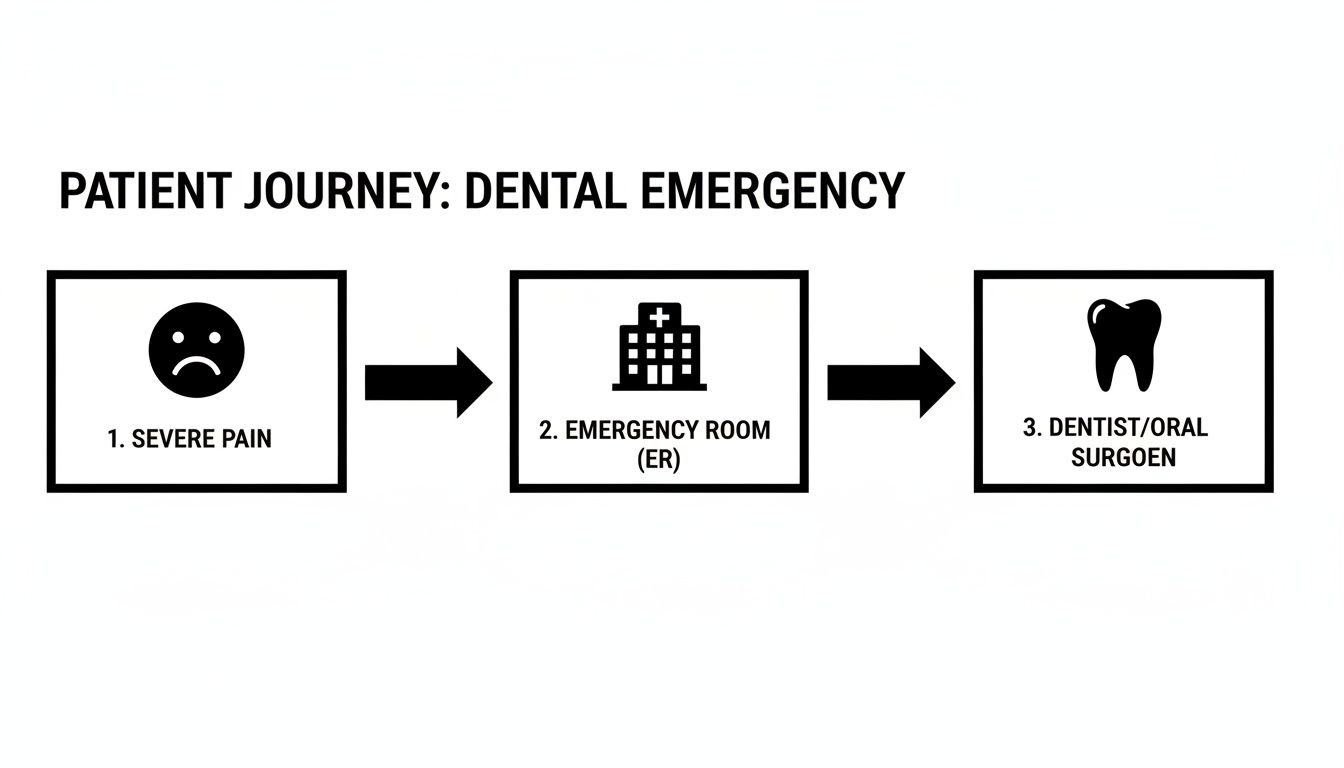 A patient journey flowchart illustrating a <a href=